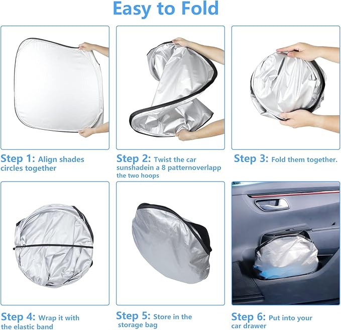 Windshield Sun Shade for Honda Civic Window Sunshade 2022 2023 2024 2025 2026 Accessories Front Window Shade Sun Visor Sunshade Windshield Cover 4 Layers Foldable Blocks UV Rays Keep Car Cooler