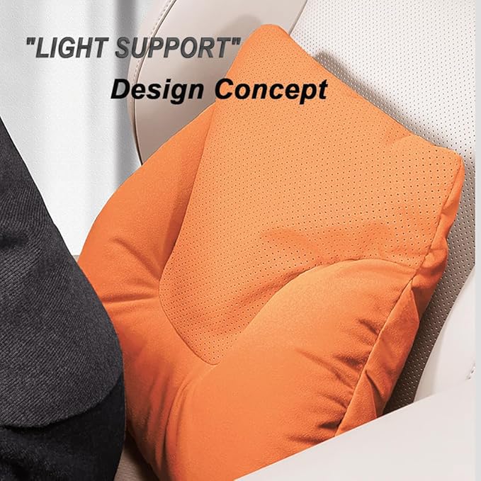 Car Neck Pillow Set for Honda Civic Si 2017 2018 2019 2020 2021 2022 2023 2024 2025, Leather Car Headrest Lumbar Support Waist Backrest Head Support Cushion,BeigeWhite