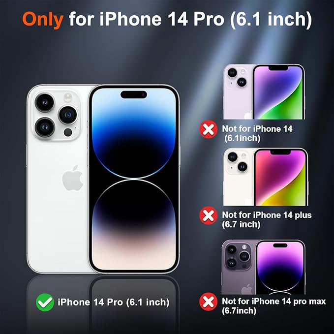 SUPFINE Magnetic for iPhone 14 Pro Case (Compatible with MagSafe) (Military Grade Drop Protection) Slim Translucent Matte Shockproof with Anti-Fingerprint Phone Case,Red