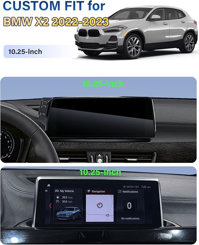 SKYLOTEC Car Phone Holder for BMW X2 2022 2023 Accessories 10.25-Inch Screen Fixed Clip, Automobile Cradles Phone Mount, Cell Phone Base Not Block Air Vent
