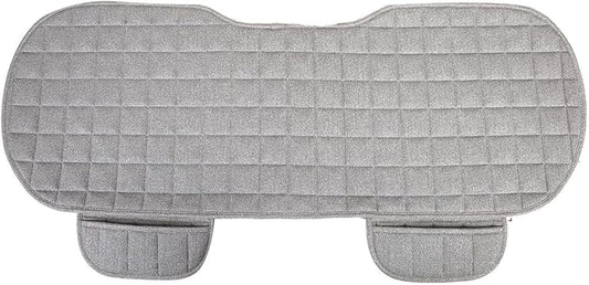 Suninbox Linen Back Car Seat Covers,Rear Car Seat Covers,Cloth Bottom Car Back Seat Cushion,Automotive Seat Protector Breathable Ventilated Gray