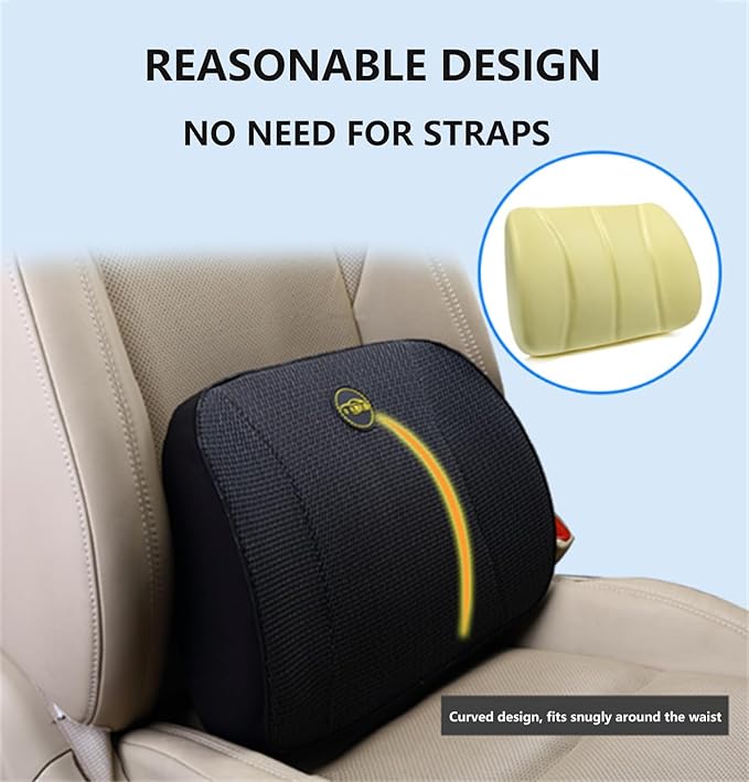 Heightening Wedge Car Seat Cushion Pad for Driving with Comfort Memory Foam, Curved Design Closely Adheres to The Lumbar Spine and Buttocks, Relieving Fatigue Broader Vision (Cushion Set,Purple)