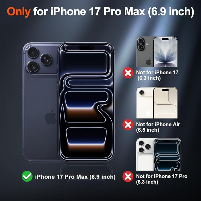 SUPFINE Magnetic for iPhone 17 Pro Max Case (Compatible with MagSafe)(Military Grade Drop Protection) Translucent Matte Shockproof with Anti-Fingerprint Phone Cover 2025,Deep Blue