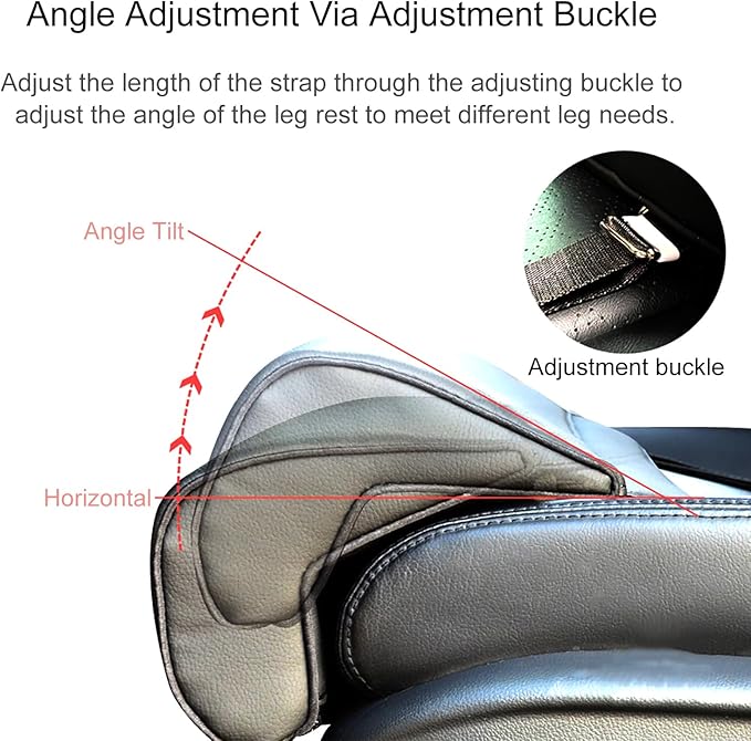 Car Leg Extender Leg Support Cushion for Car Driver Seat Office Chair, Universal Car Seat Extender Pad Leg Support Pillow for Cars Buses Trains Office Home (Brown)