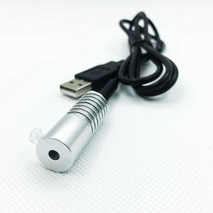 Side Glow Fiber Optic USB Light Source Illuminator Fiber lamp Light Source Guide Fiber LED Light Source 5V Fiber Small Light Source(White, 10mm)