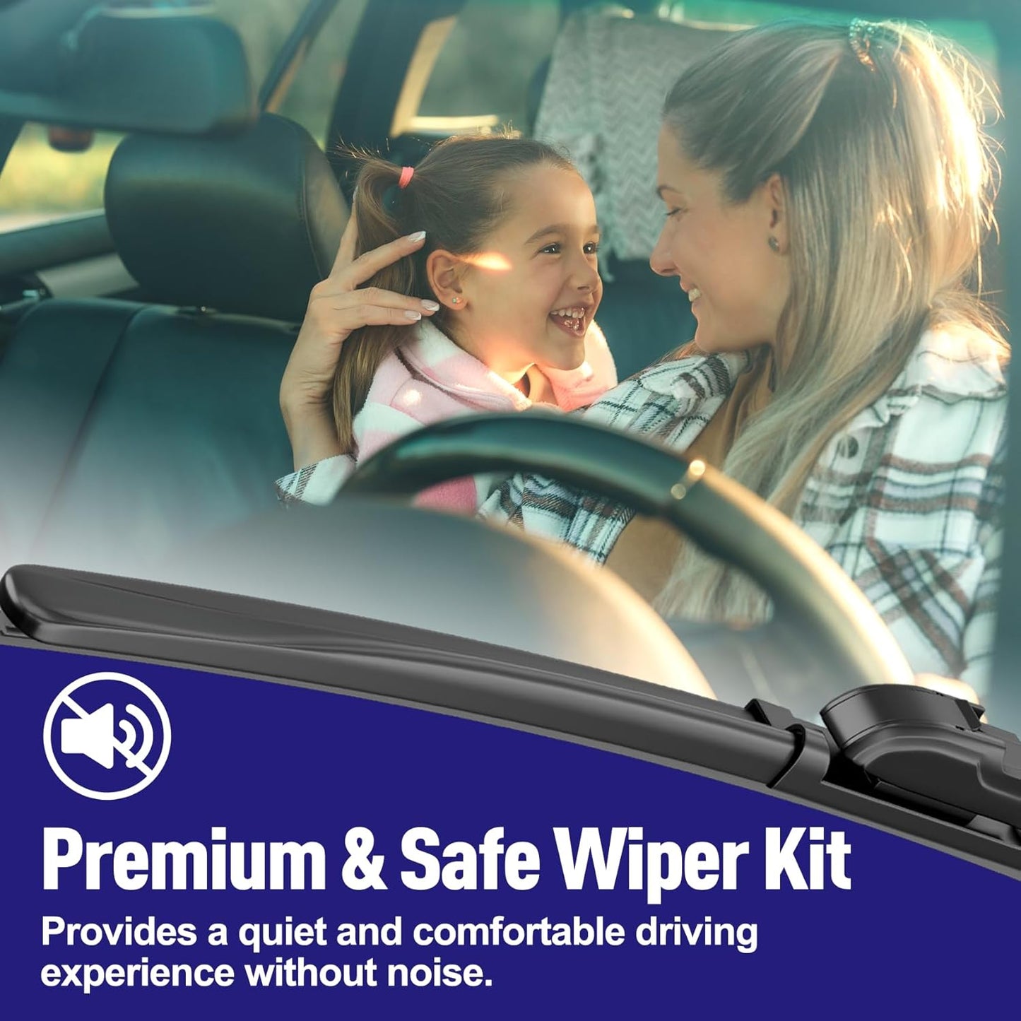 AJK Wiper Blades for Chevrolet Malibu 2016 2017 2018 2019 2020 2021 2022 2023 2024, 2 Piece All Weather OEM Quality Automotive Replacement Windshield Wiper Blades for My Car