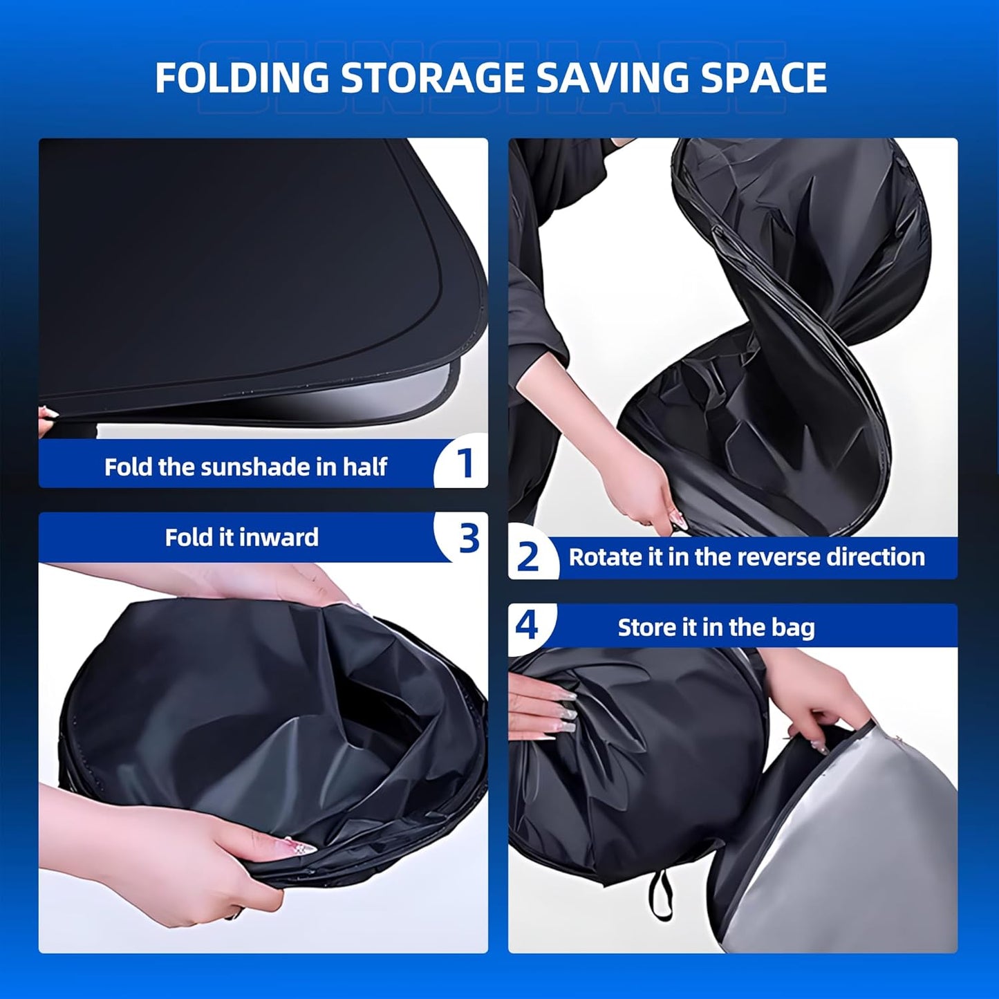 Windshield Sun Shade for Audi A6 2019-2025 Foldable Sunshade Custom Fit Front Window Car Interior Accessories Protector Blocks UV Rays