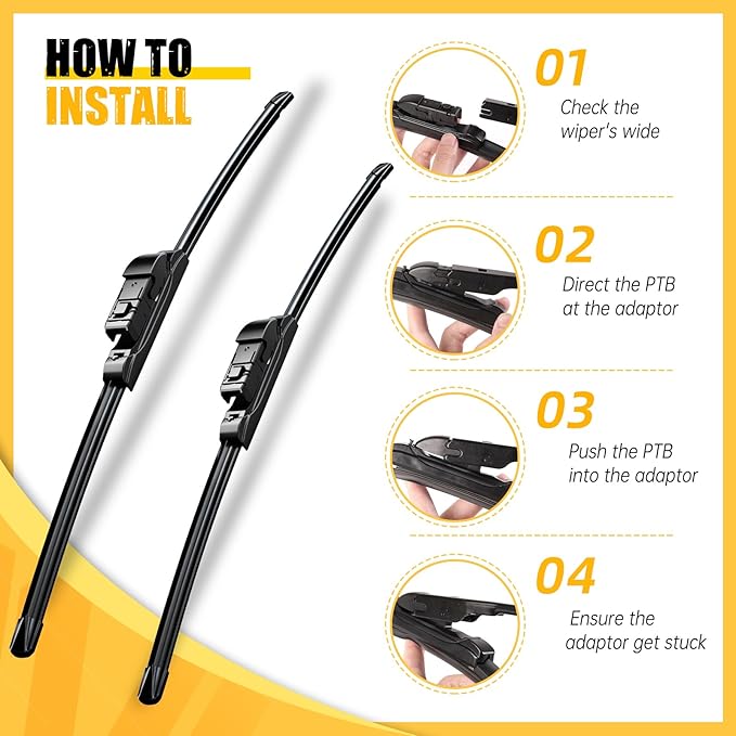 MIKKUPPA 26"+17"+14" Windshield Wiper Blades Replacement for 2019-2023 Subaru Forester, Top Lock Front & Rear All Season Wiper Blades Set(Pack of 3)