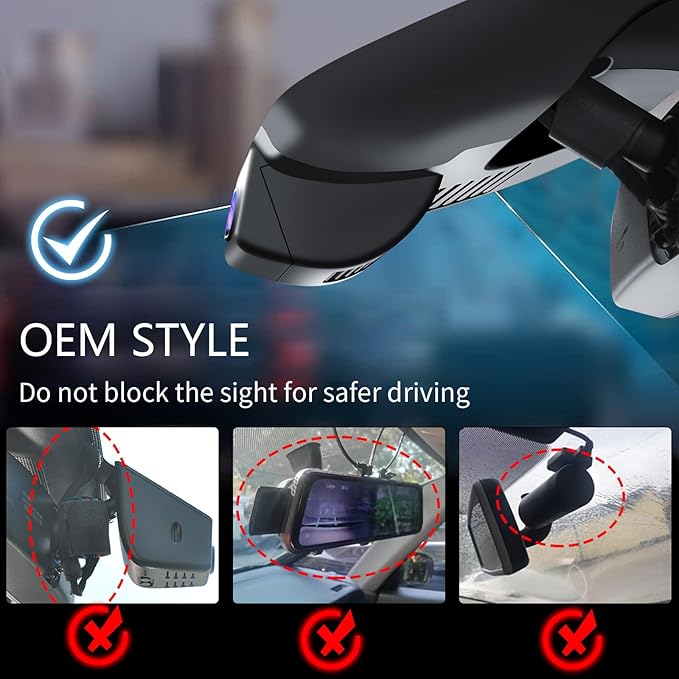 Mangoal Front 4K & Rear 1080p Dash Cam Custom fit for Mazda 3 2024 2025 2026(Model B), UHD 2160P Video, Free App & WiFi, 128GB Card