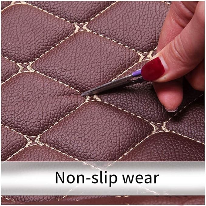 Custom Fit Car Floor Mats - Full Coverage Automotive Leather Floor Liners for Most Vehicles by MingyunSM (Black & Yellow)