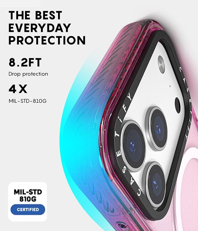 CASETiFY Impact iPhone 17 Pro Max Case [Slim/Compatible with Magsafe / 8.2 ft. 4X Military Grade Drop Protection] - Fierce Tiger - Clear Black