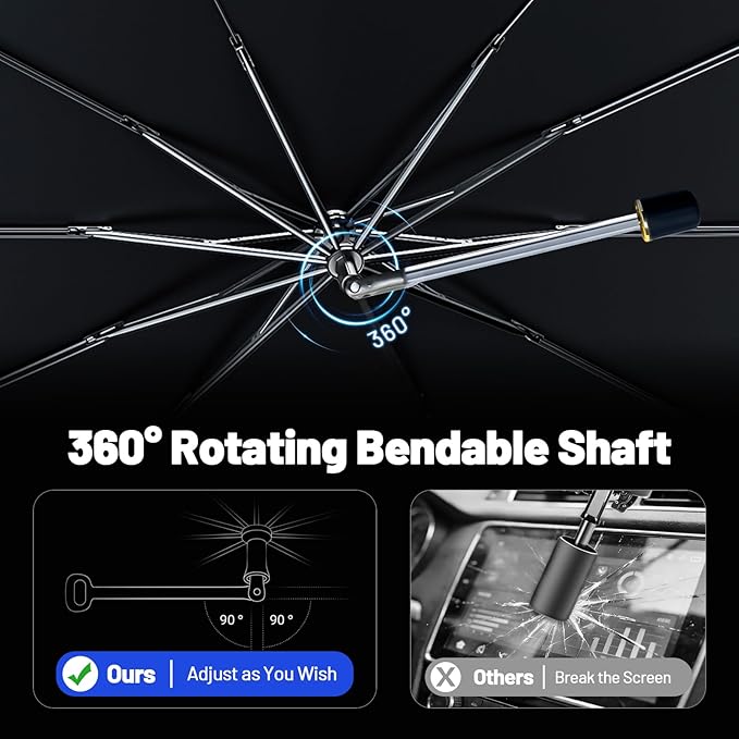 Car Windshield Sun Shade for Toyota Corolla 2020-2026 –[Reflective Coated Fabric] Sunshade Umbrella for Front Window, Car Shades Sun Visor Keep Car Cool and Protects Interior, 1:1 Exact Fit