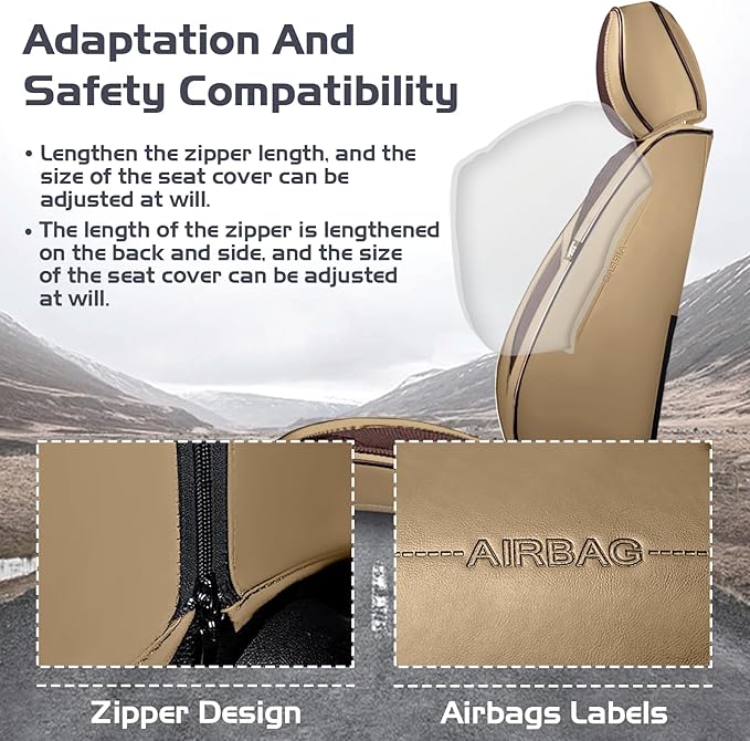 Truck Seat Covers for Ford F150 2009-2026, Waterproof Premium Leather Full Coverage Car Seat Cover, Muscle Sport Style Auto Interior Seat Cover Sets (Full Set/Brown Coffee)