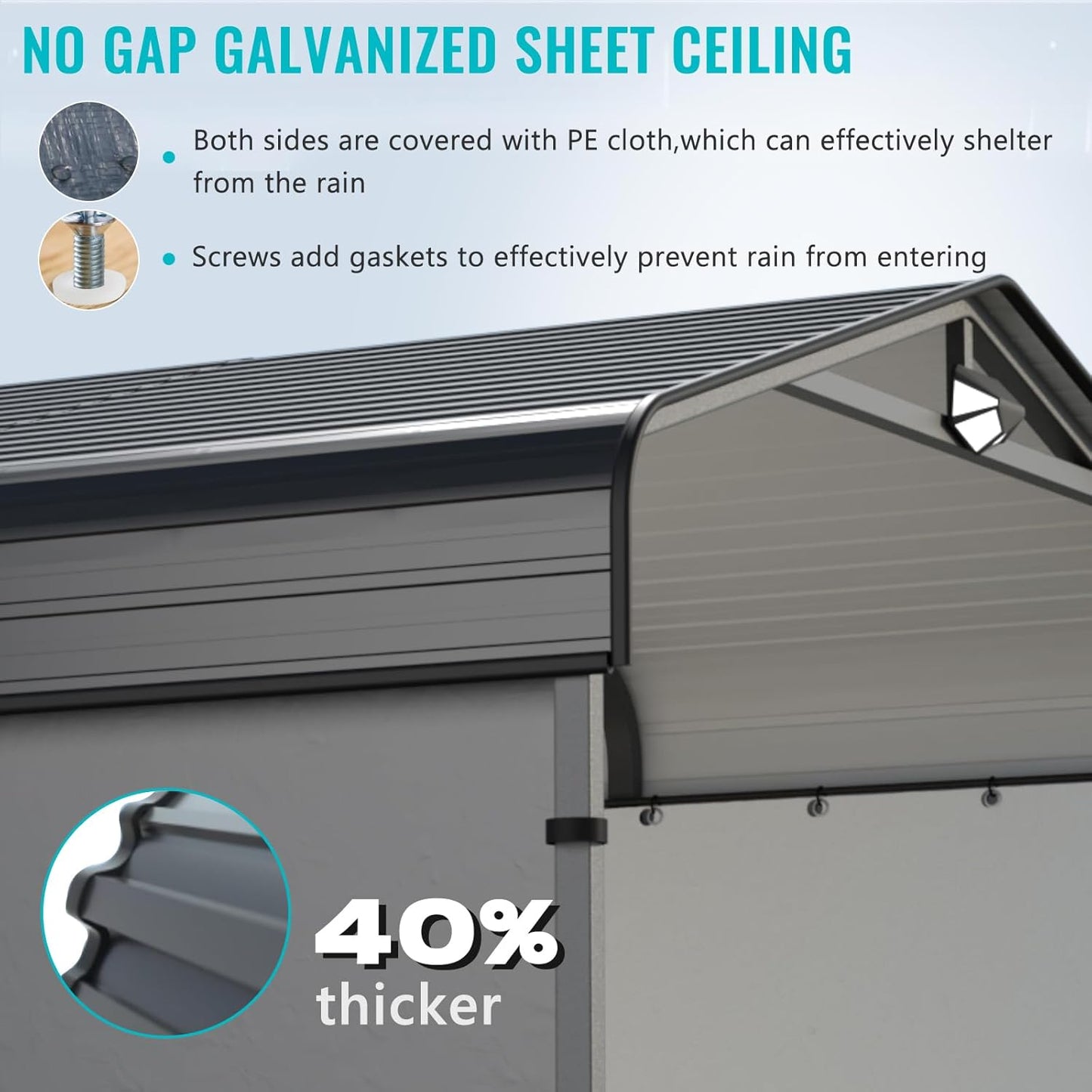 Metal Carport,Car Ports 20x20 Heavy Duty Metal for Snow,Car Tent Garage with Galvanized Metal Roof,Outdoor Two Car Carport All Weather