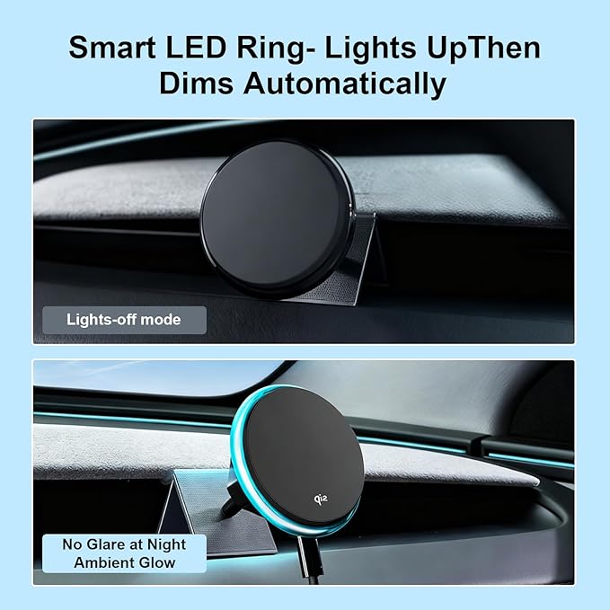 Wireless Car Mount Charger Fast Charging for Tesla Model 3/Y/3 Highland/Y Juniper (Model 3 Highland 2024+, with OBD Charger)