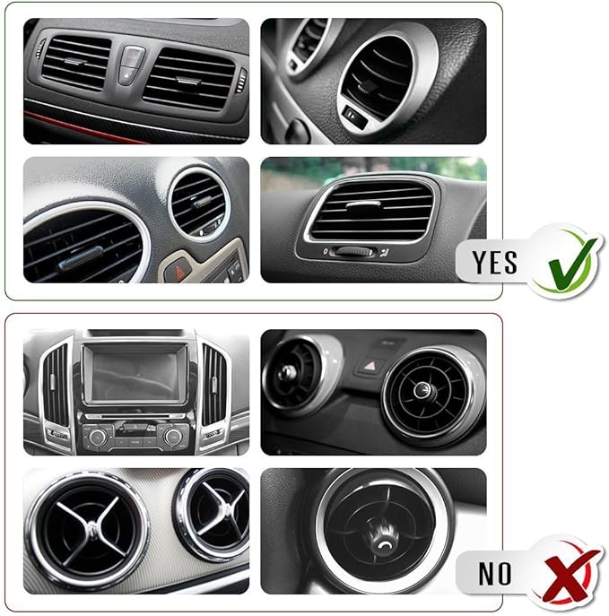eTECH Magnetic Phone Car Mount Holder, Magnetic Mount Universal Air Vent (Black)