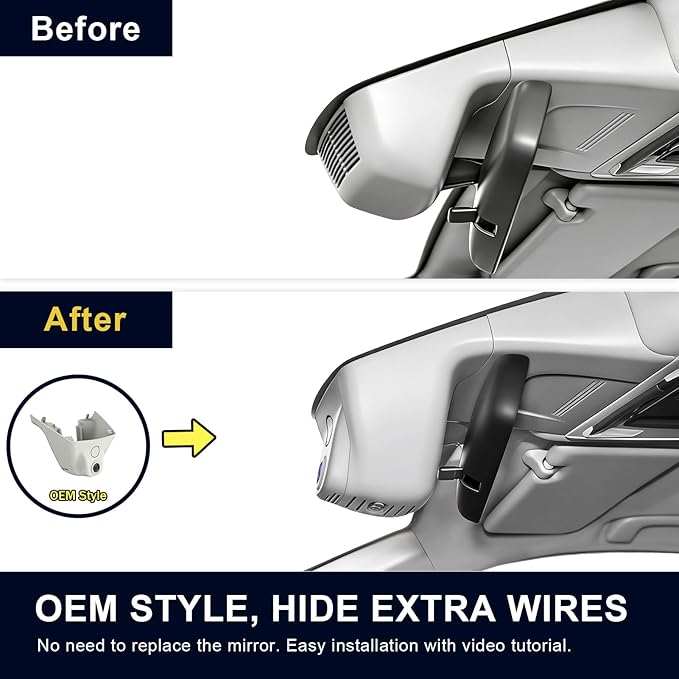 Mangoal 4K Honda CRV Dash Cam Custom fit for Gen6 CR-V & CR-V Hybrid 2023-2026(Gray)(Model B), Integrated OEM Look, UHD 2160P Video, WiFi & App, 64GB Card