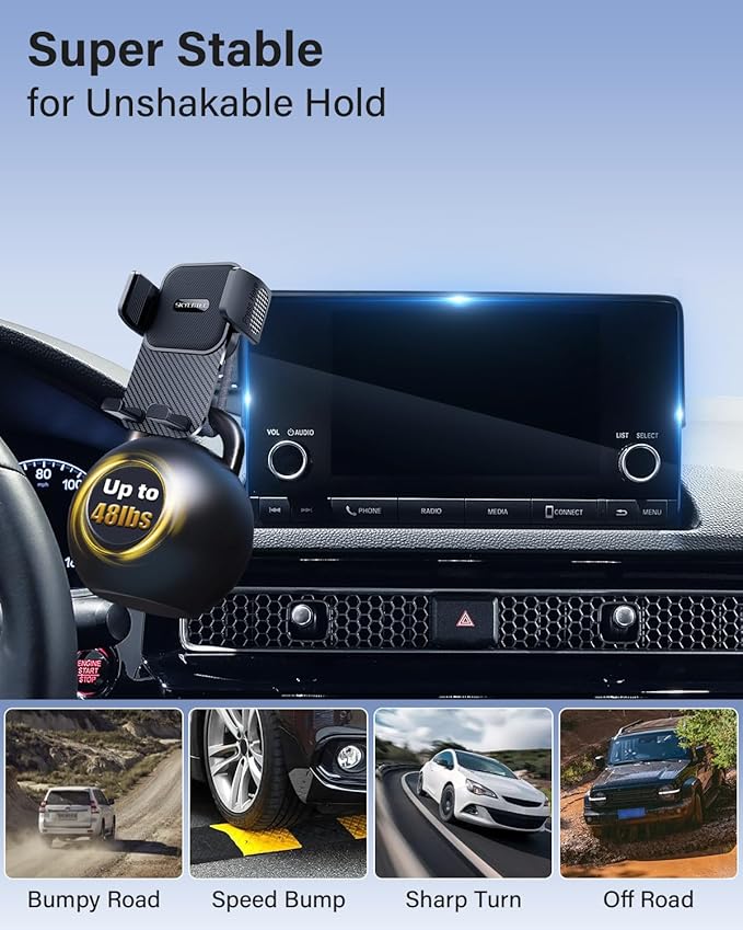 SKYLOTEC Car Phone Holder for Chevrolet Chevy Tahoe/Suburban/GMC Yukon 2021 2022 2023 2024 Accessories 10.2-inch Screen Fixed Clip, Automobile Cradles Phone Mount, Cell Phone Base Not Block Air Vent