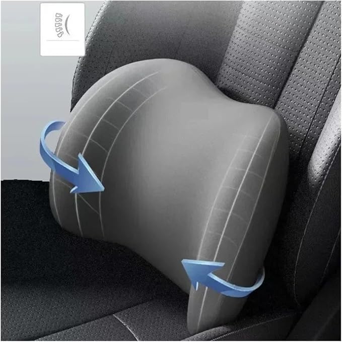 Car Neck Pillow and Lumbar Support Cushion - Memory Foam Backrest for Driver Seat Comfort(5)