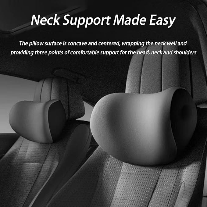 Car Lumbar Support Pillow and Car Neck Pillow Kit for KIA Forte/Cerato 2008-2018 2019 2020 2021 2022 2023 2024, Car Seat Neck Back Rest Pillows, Ergonomic Car Seat Headrest & Lumbar Cushion