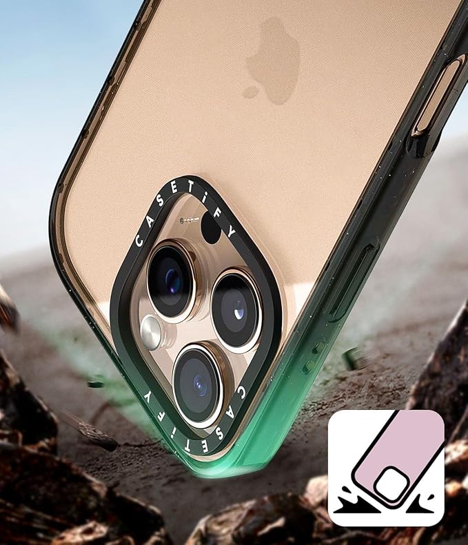 CASETiFY Impact iPhone 16 Pro Max Case [4X Military Grade Drop Tested / 8.2ft Drop Protection/Compatible with Magsafe] - Sea Shells - Clear Black