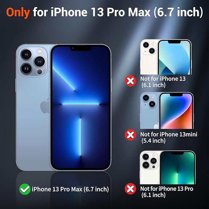 SUPFINE Magnetic for iPhone 13 Pro Max Case (Compatible with MagSafe) (Military Grade Drop Protection) Slim Translucent Matte Shockproof Phone Cover,Blue Purple