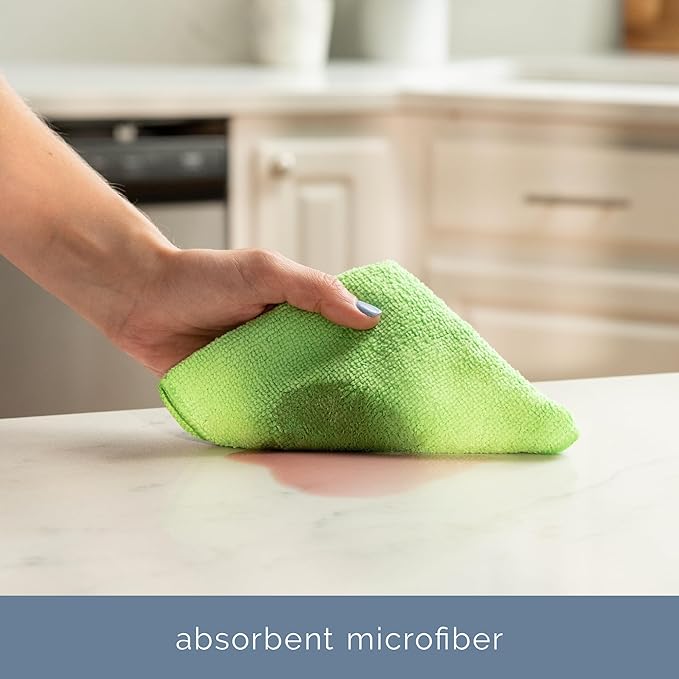 S&T INC. 100 Pack Microfiber Cleaning Cloth, Bulk Towels for Home, Reusable Microfiber Towels for Cars, Cleaning Rags, Assorted, 11.5 Inches x 11.5 Inches, 100 Count