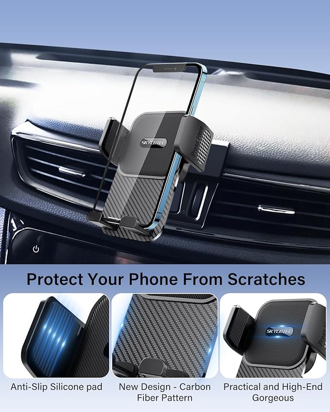 SKYLOTEC Car Phone Holder for Toyota Tacoma 2016 2017 2018 2019-2022 2023 Accessories Automobile Cradles Phone Mount, Cell Phone Base Not Block Air Vent