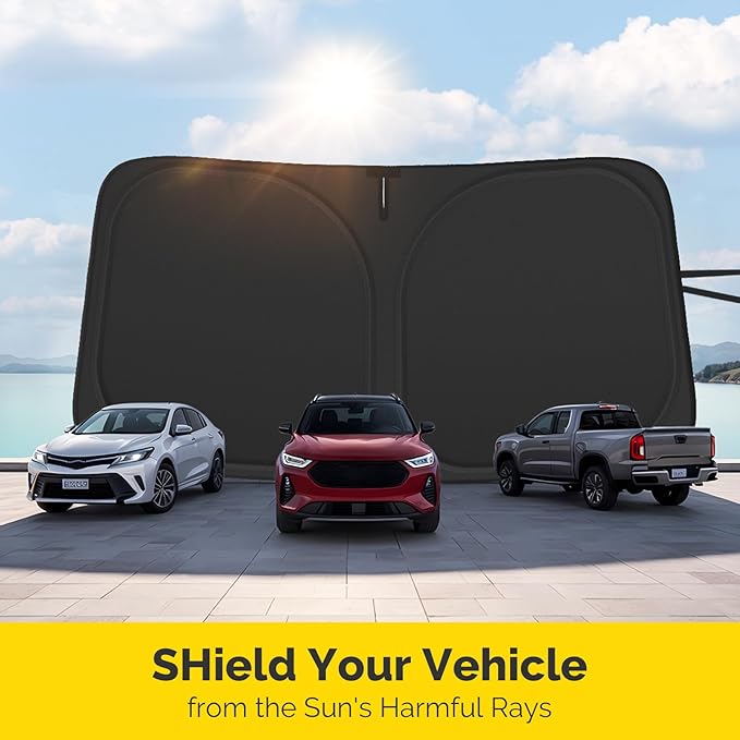 Car Windshield Sun Shade Compatible with 2012 2013 2014 2015 2016 2017 Toyota Camry Accessories Foldable Front Window Sunshade Custom Windshield Cover Sun Visor
