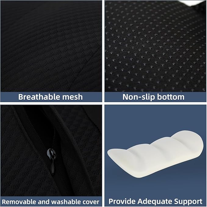 1 Piece Automotive Seat Lumbar Support Pillow for Jeep Gladiator JT 2020-2025 2026, Driving Lower Back Cushion Ergonomic Orthopedic Posture Rest