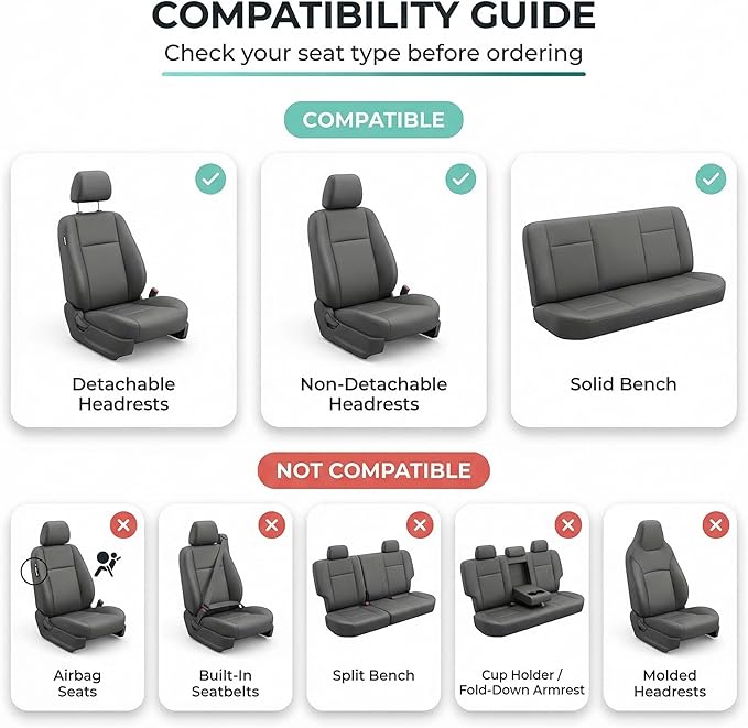 FH Group Automotive Full Car Seat Covers for SUV, Trucks, Sedan and More - Universal Fit Front High Back & Rear Solid Bench Design Interior Accessories - 3D Air Mesh Fabric Center Panel - Beige