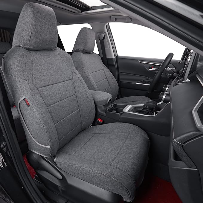 coverdream Custom Seat Covers Compatible with Select Toyota RAV4 Hybrid 2016 2017 2018 Models (Gray,Full Set)