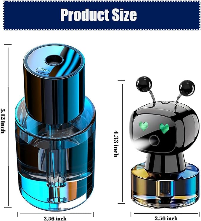 Intelligent Aromatherapy Machine,Car Air Freshener,Car Diffuser Refill,Fine Spray/Fillable/Four-Gear Adjustment/Vibration Sensing/On-Off/160ML Large Capacity Long-Lasting Fragrance(Cologne Fragrance)