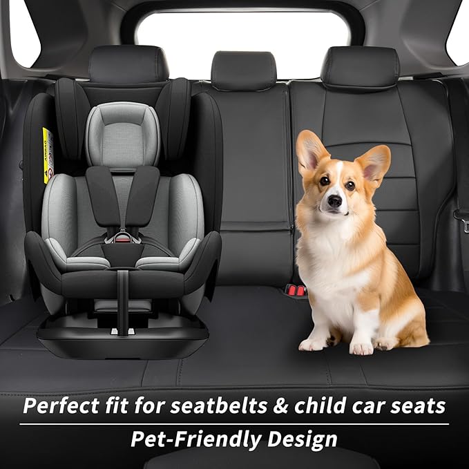 coverdream 2026 Rav4 Seat Covers Custom Fit for 2026 Toyota Rav4 Hybrid (SE,XSE) & PHEV GR Sport SUV,Full Set Luxury Waterproof Leather Car Seat Protector