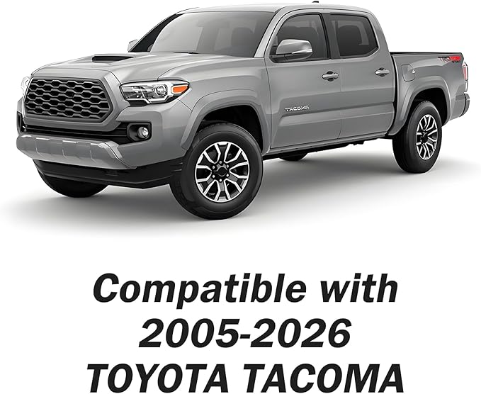 Tomatoman Tacoma Front Seat Covers Compatible with Toyota Tacoma 2005-2022 2023 2024 2025 2026 Trucks Access Crew Extended Double Cab TRD Sports SR V6 Heavy Duty Car Cushions(2 PCS Front/Black)