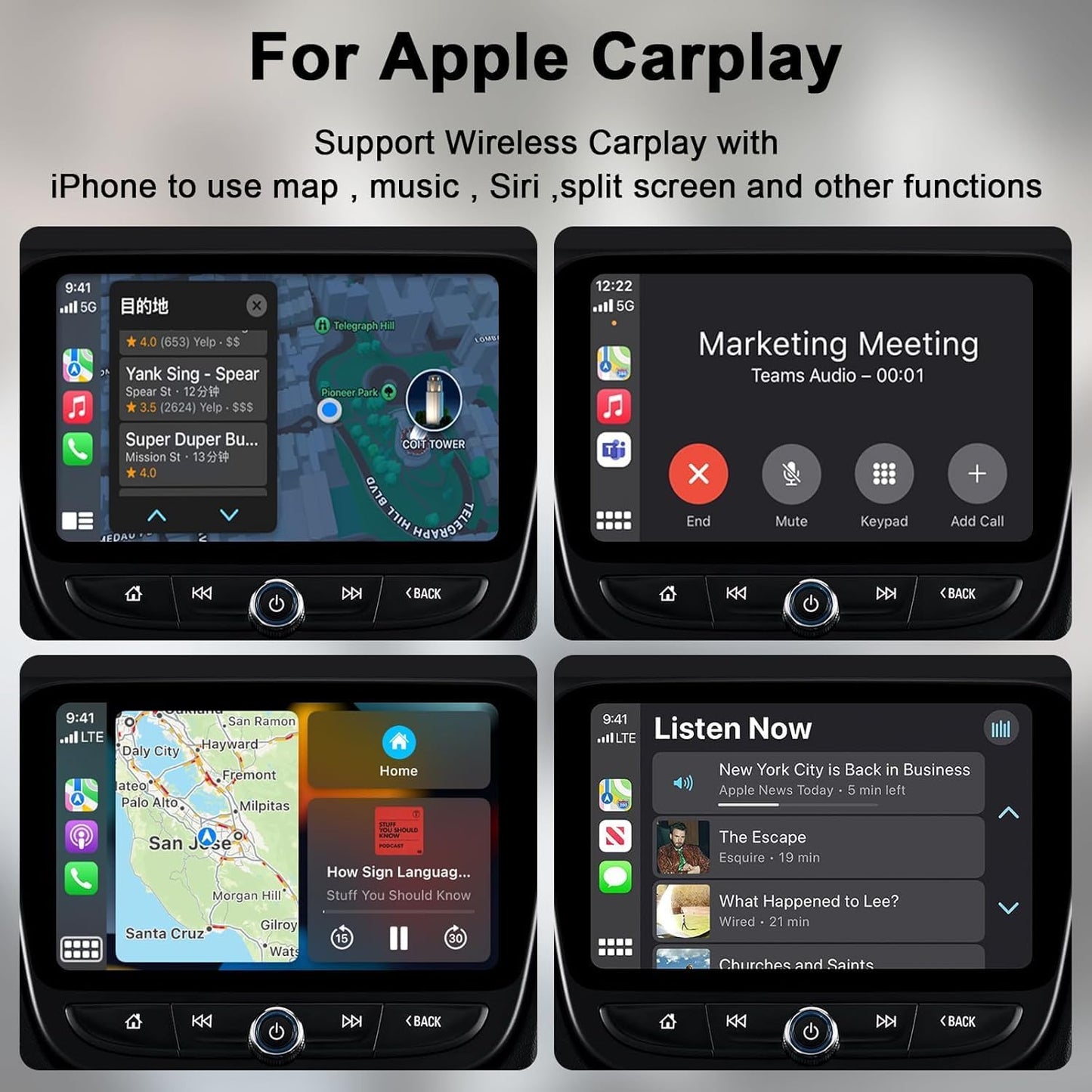 Wireless CarPlay Adapter, Converts Wired to Carplay Wireless Adapter for iPhone, Plug and Play-Seamless Fast Response Stable Bluetooth Connection CarPlay for Apple iPhone iOS 10+ and Cars (Black)