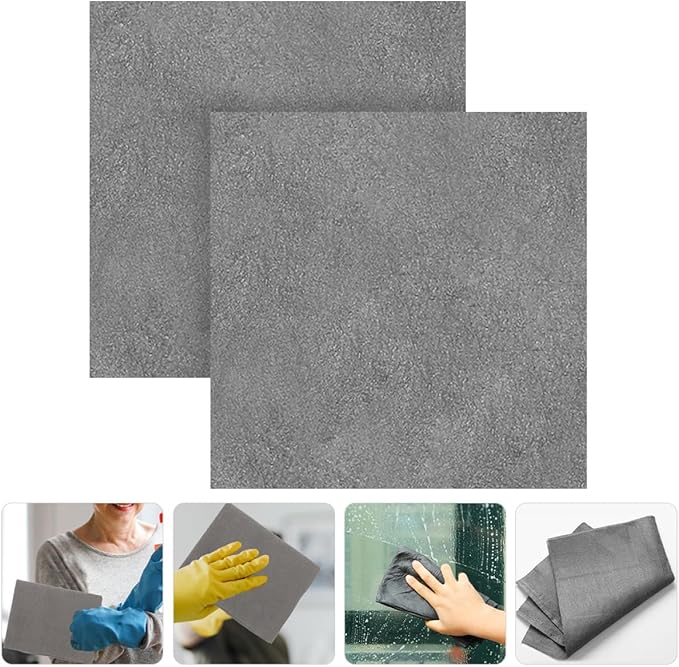 LIFKOME Absorbent Car Towel Microfiber Drying Cloth 2pcs 30x30cm for Vehicle Detailing Glass Cleaning Automotive Interior