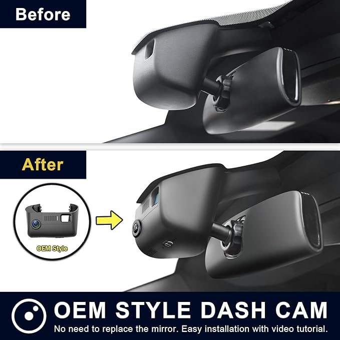 Mangoal 4K Dash Cam Custom Fit for Dodge Challenger 2015 2016 2017 2018 2019 2020 2021 2022 2023(Model B), GT R/T SXT SRT Hellcat R/T Scat Pack, Integrated OEM Look, UHD 2160P, WiFi & App,128GB Card