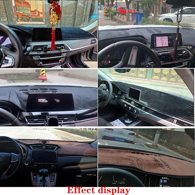 Dashboard Cover for Chevy Silverado(Double Storage Box) 2007-2013,Anti-Glare Sun Shield,Non-Slip Custom Fit Dash Mat,Interior Protector,Flannel