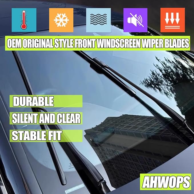 Front Wiper and Rear Wiper Blade Replacement for 2007-2012 Mazda CX-7, 2016-2021 Hyundai Tucson OEM Wiper Blades, Genuine Replacement (26“/16”/14” 3-Pack)