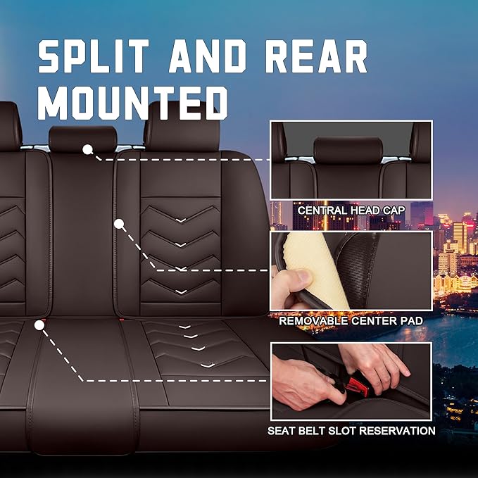 CTDS Car Seat Covers for Mazda CX-5 CX-3 CX-7 CX-9 CX-50 CX-30 CX-70 CX-90 2007-2026, Stylish Sport Seat Cover, Premium Nappa Leather Car Seat Cover.(Luxury 5 Seats/Coffee Color)