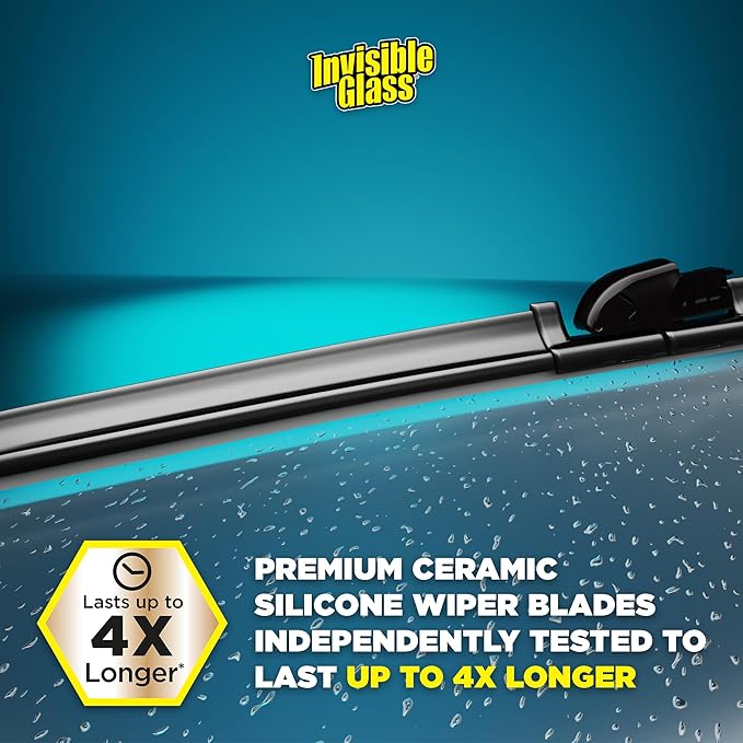 Invisible Glass CSB20 Ceramic Silicone 20" Premium All-Season Windshield Wiper Blade – Automotive Replacement Beam Blade with HydroGuard Water Repellent Coating for Quiet, Streak-Free Performance