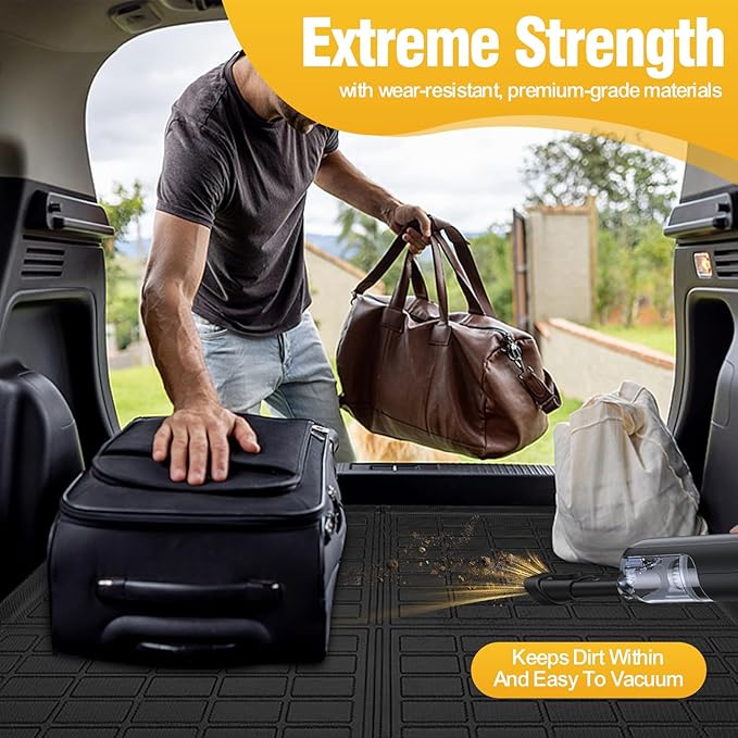 Trunk Liner Cargo Liners for 2018-2023 Hyundai Kona and 2019-2023 Kona Electric Rear Trunk Floor Mats 3D Boot Tray All-Weather TPE Black