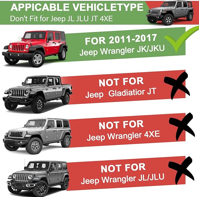 Magnetic Phone Mount for Jeep 2011-2017 Wrangler JK JKU - Dashboard Phone Holder with Magsafe for Jeep Wrangler Accessories (Not for JL JLU JT)
