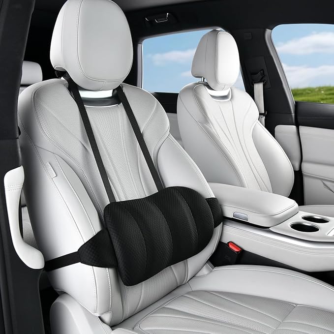 1 Piece Automotive Seat Lumbar Support Pillow for Toyota Camry 2018-2024 LE XLE Hybrid SE XSE, Driving Lower Back Cushion Ergonomic Orthopedic Posture Rest