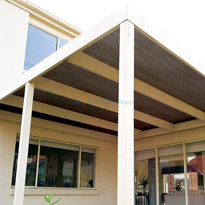 TANG Sun Shade Fabric Roll 8'x36' Shade Cloth for Garden Brown HDPE Mesh Shading Pergola Cover Replacement Canopy, 95% Blockage Sunshades for Outdoor Patio Backyard Plant