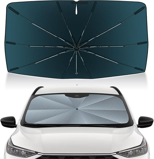 Autorder Windshield Sun Shade Umbrella for 2020-2025 Ford Escape Accessories,Upgraded Ice Crystal Material,Easy Setup Umbrella Sunshade for Car Windshield,100% Sun Blocking