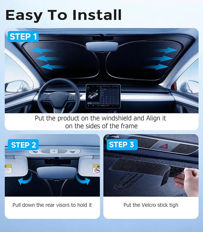 DMJN Windshield Sun Shade for Dodge RAM (2009-2018), Car Sunshade for Front Windshield [100% Efficient Block UV & Scorching Sun] UPF50+ Heat Block - Protect Interior & Keep Cooler