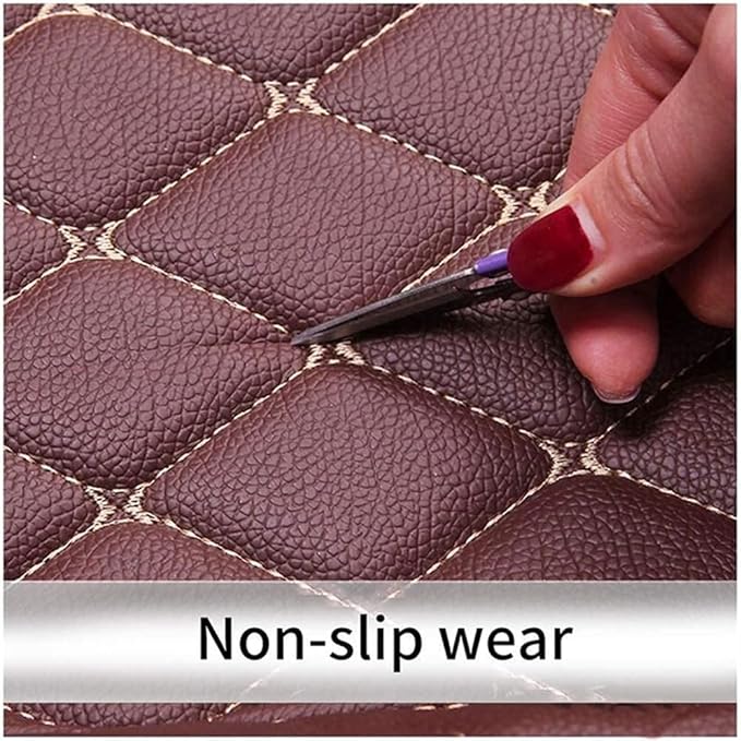 Custom Car Mats All Weather Fit Automotive Floor Mats PU Leather Protector Mat for Most Sedan, SUV, Truck Floor Mats(red)