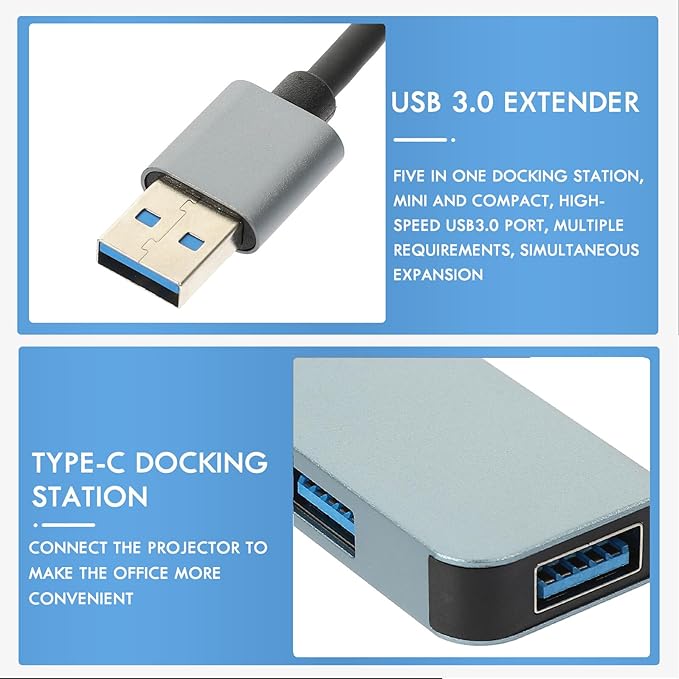 Holibanna USB Port Hub USB Expander for Laptop Computer with Heat Dissipation Lightweight Multi-Device Connection Keyboard Mouse